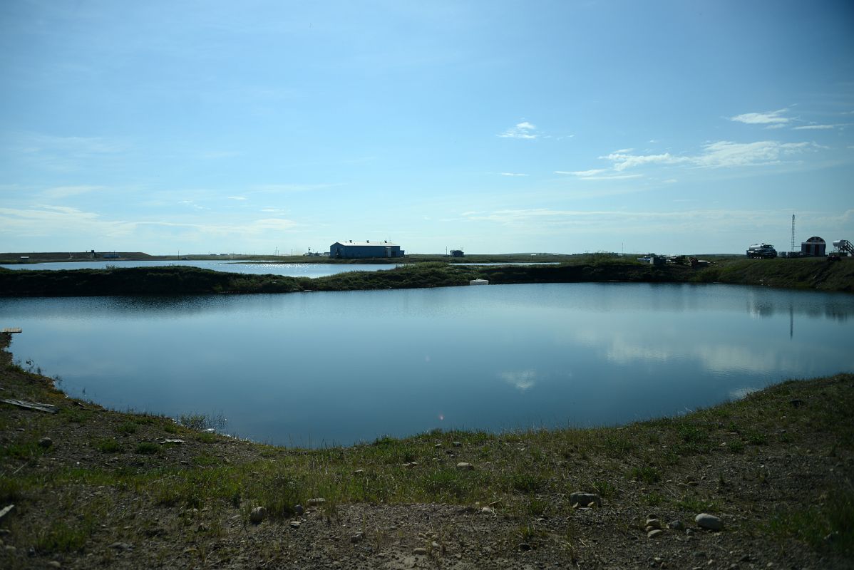 12A Buildings Across Small Lakes On Arctic Ocean Tuk Tour In Tuktoyaktuk Northwest Territories